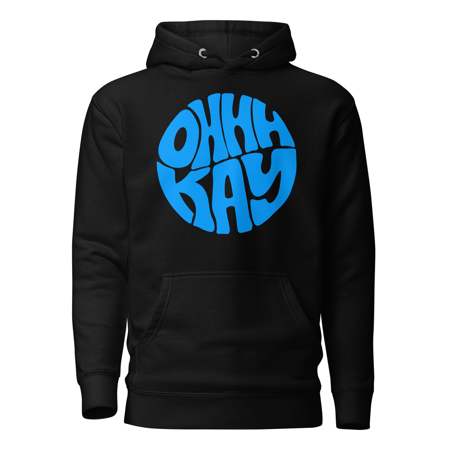 OHHHKAY Logo Black/Blue Hoodie!